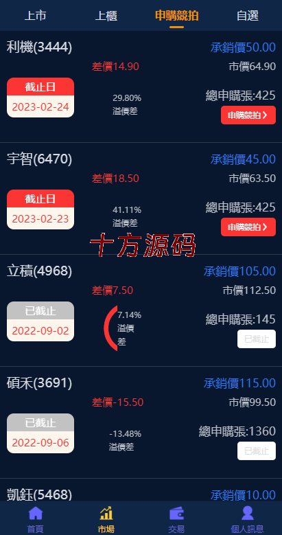 图片[4]-二开版台湾股票系统/申购折扣交易系统/股票配资源码-十方源码网